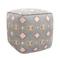 Pasargad Home Grandcanyon Cotton Grey  Multi Pouf PJO5937